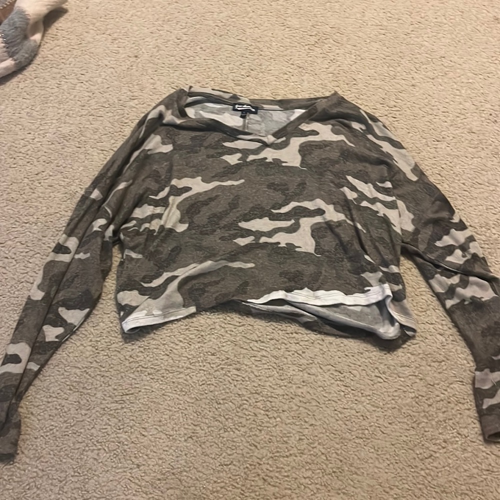 camo long sleeve kids shirt